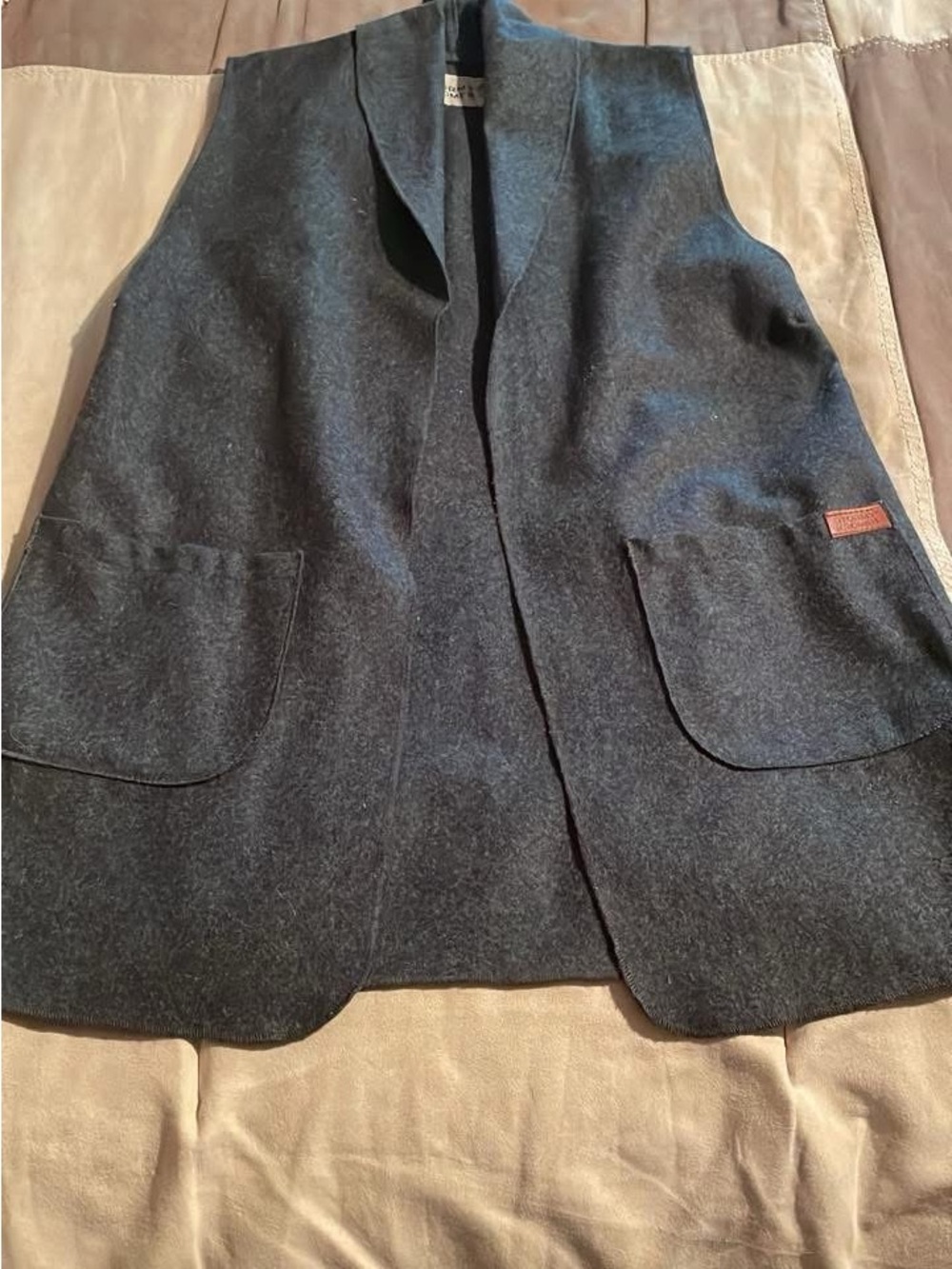 Stormy Kromer Duster Dark Gray Wool Vest - Casual Layering